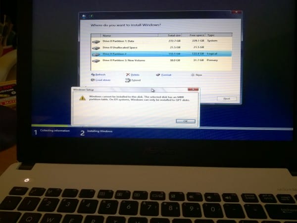 Cara Mudah Mengatasi Windows Cannot Be Installed To This Disk The Selected Disk Has An Mbr 9827